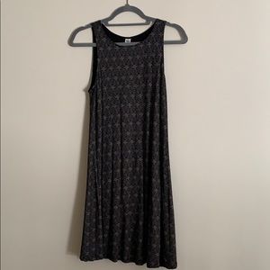 Black and grey swing dress